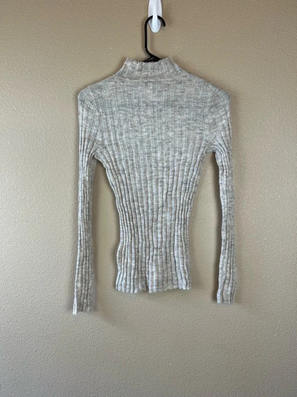 madewell alpaca-blend mockneck sweater beige